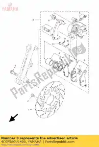 yamaha 4C9F580U1400 pinza de montaje (derecha - Lado inferior