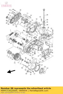 yamaha 4WM153620000 plug, oil level - Bottom side