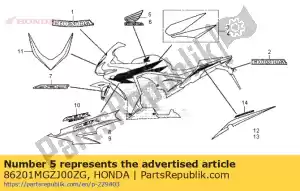 Honda 86201MGZJ00ZG mark, r. skrzyd?o (95mm) * typ - Dół