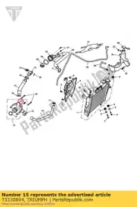 triumph T3330804 bolt, flange m6x25 - Bottom side