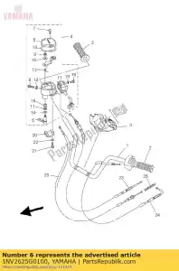 yamaha 1NV2625G0100 lever, throttle - Bottom side