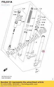 suzuki 5112014J00 tubo, interior, l - Lado inferior