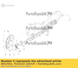 Piaggio Group B063902 grade frontal - Lado inferior