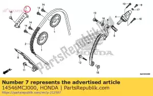 Honda 14546MCJ000 guide b, ?a?cuch krzywkowy - Dół