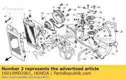 radiator comp. Van Honda, met onderdeel nummer 19010MEG901, bestel je hier online: