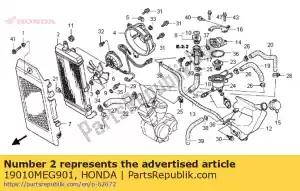 Honda 19010MEG901 radiator comp. - Onderkant