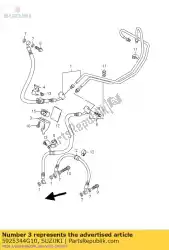 Tutaj możesz zamówić zacisk, fr bk hos od Suzuki , z numerem części 5925344G10: