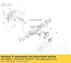 Aquí puede pedir eje de la rueda trasera de Piaggio Group , con el número de pieza B0168895: