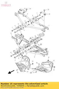 yamaha 901051022200 parafuso, flange - Lado inferior