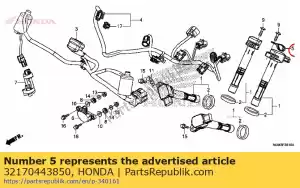Honda 32170443850 clip, faisceau de câbles - La partie au fond