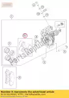 61313019000, KTM, pistone freno cpl. husqvarna ktm  duke smr super duke 450 690 1290 2013 2014 2015 2016 2017 2018 2019 2020 2021, Nuovo