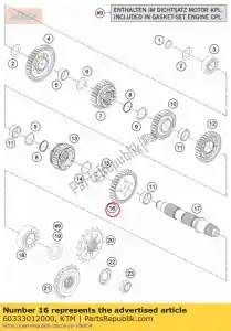 ktm 60333012000 ingranaggio folle 2. ingranaggio - Il fondo