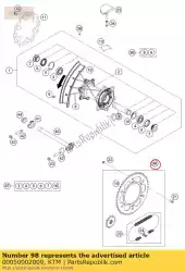 Aquí puede pedir kit de transmisión sx-f 14t / 52t de KTM , con el número de pieza 00050002009: