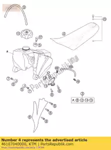 ktm 46107040000 siedzenie 65sx 2002 - Dół