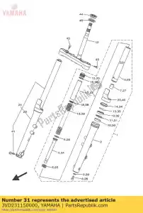 yamaha 3VD231150000 guide, cover upper - Bottom side