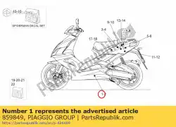 Tutaj możesz zamówić rh podpanel dec. Od Piaggio Group , z numerem części 859849: