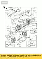 150031522, Kawasaki, carburateur-assy kawasaki zx7rr ninja n zx7r p zx 7r 750 , Nouveau