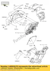 Here you can order the cover,fork,rh,m. S. Black from Kawasaki, with part number 140920736660: