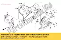 64560MBW000ZA, Honda, Cappuccio, metà interna * nh1 * (nh1 nero) honda cbr 600 1999 2000 2001 2002 2003 2004 2005 2006 2007, Nuovo