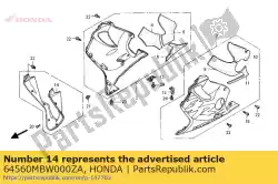 Aqui você pode pedir o capuz, metade interna * nh1 * (nh1 preto) em Honda , com o número da peça 64560MBW000ZA: