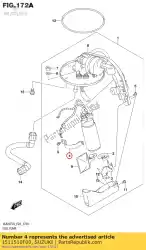 band, brandstofpomp van Suzuki, met onderdeel nummer 1511510F00, bestel je hier online: