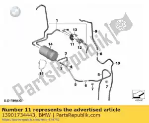 bmw 13901734443 bracket ventilation valve - Bottom side