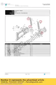 Piaggio Group 598838 parafuso c / flange - Lado inferior