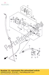 suzuki 6948020H00 hose comp, rear - Bottom side