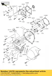 kawasaki 132701397 plaat vn800-a1 - Onderkant