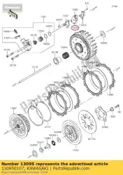 Here you can order the housing-comp-clutch kx250w9f from Kawasaki, with part number 130950107: