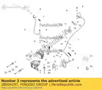 2B004297, Piaggio Group, hoofdremcilinder-hecu leiding aprilia zd4kta zd4kta00 zd4ktb00 zd4kxa00 zd4kxb00 zd4kxja0 zd4kxja0, zd4kxa zd4kxjb0 125 2018 2019 2020 2021 2022, Nieuw