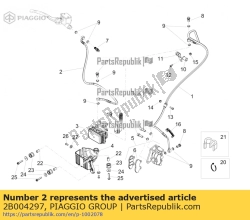 Aprilia 2B004297, Pompa freno-tubo hecu, OEM: Aprilia 2B004297