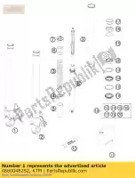 48600482S2, KTM, axle clamp r/s cpl. 07 ktm super duke 990 2007 2008 2009 2010, New