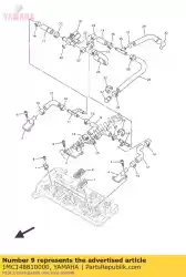 Here you can order the hose, bend 1 from Yamaha, with part number 1MC148810000: