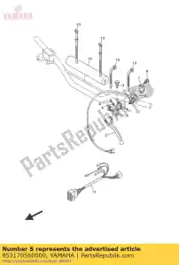 yamaha 953170560000 nut, hexagon - Bottom side