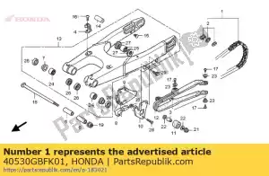 Honda 40530GBFK01 ketting, aandrijving (rk) (rk420 - Onderkant