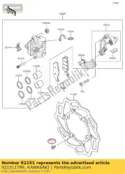 Ici, vous pouvez commander le boulon kx65-a1 auprès de Kawasaki , avec le numéro de pièce 921511799: