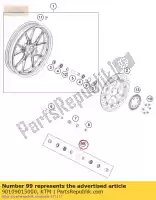 90109015000, KTM, rep. przedniego ko?a zestaw ktm  duke rc 125 200 250 390 2011 2012 2013 2014 2015 2016 2017 2018 2019 2020, Nowy