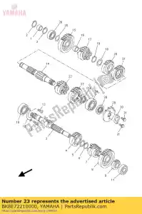 yamaha BK8E72210000 gear, 2nd wheel - Bottom side