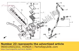 honda 960010602202 bolt, flange, 6x22 - Bottom side