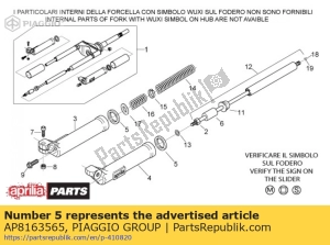 aprilia AP8163565 gasket ring - Bottom side