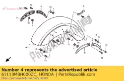 Tutaj możesz zamówić komplet b? Otników fr. (wl) * typ od Honda , z numerem części 61110MBH000ZC: