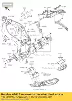 490160595, Kawasaki, cover-seal zx636edf kawasaki zx 600 2013 2014 2015 2016, Nieuw