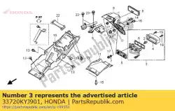 Aquí puede pedir montaje ligero, licencia (12v de Honda , con el número de pieza 33720KYJ901: