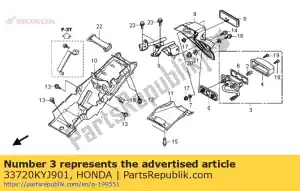 Honda 33720KYJ901 montaje ligero, licencia (12v - Lado inferior