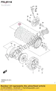 Suzuki 2144144B01 placa, embrague dr - Lado inferior