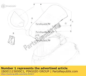 Piaggio Group 1B001123000C1 zadel montage - Onderkant