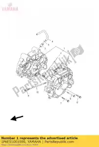 yamaha 1P6E51001000 conjunto do cárter - Lado inferior