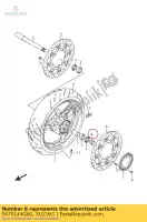 5475144G00, Suzuki, entretoise, essieu avant suzuki gsr  u a zaue ua za aue ue z s gsr600 gsr600a gsr750 gsr750a gsr750za 600 750 , Nouveau