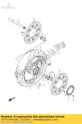 Ici, vous pouvez commander le entretoise, essieu avant auprès de Suzuki , avec le numéro de pièce 5475144G00: